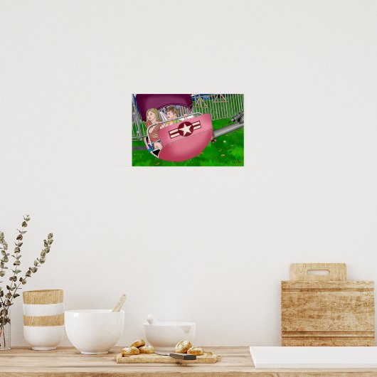 Kinder op het Carnaval Whimsical Art Poster (Keuken)