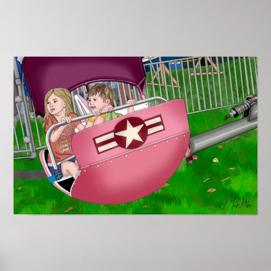 Kinder op het Carnaval Whimsical Art Poster (Voorkant)