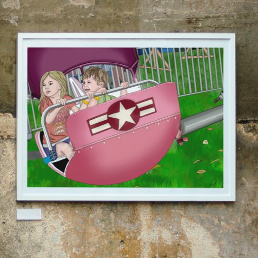Kinder op het Carnaval Whimsical Art Poster