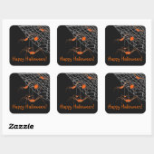 Kinder Oranje halloween Spiers Vierkante Sticker (Vel)