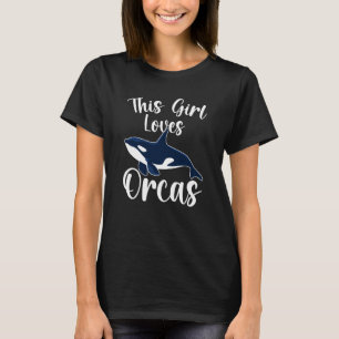 Kinder Orca dit meisje houdt van orcas walvissen T-shirt