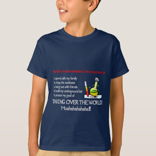 Kinder overheersen het werelddonkere Shirt ontwerp (Voorkant)