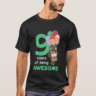 Kinder Paard 9e Verjaardag Voor Kinderen Negen Jaa T-shirt