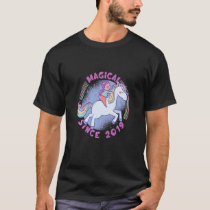 Kinder Paard Verjaardag 3 Jaar Oud Meisje Magisch  T-shirt