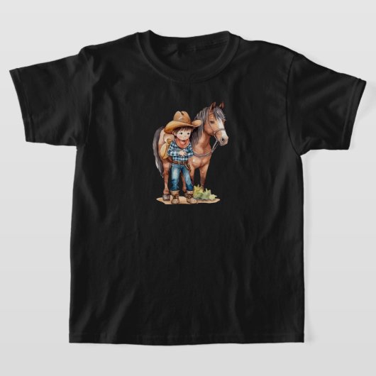 Kinder paarden T-Shirt (Laagn)