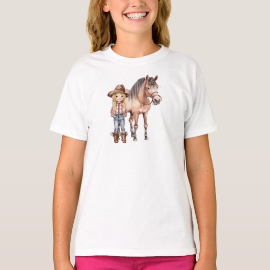 Kinder paarden T-Shirt (Voorkant)