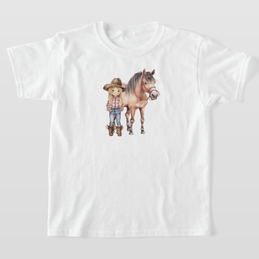 Kinder paarden T-Shirt (Laagn)