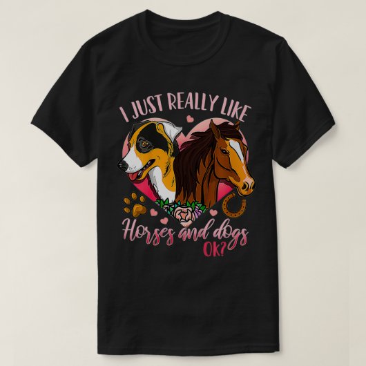 Kinder paardenhond t-shirt (Design voorkant)