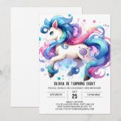 Kinder paardenverjaardag kaart (Voorkant / Achterkant)