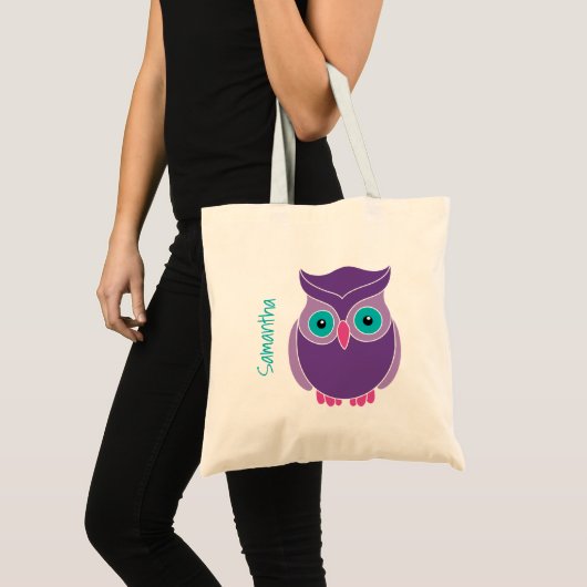 Kinder Paarse Blauwgroen klauwhuil Tote Bag (Voorkant (product))