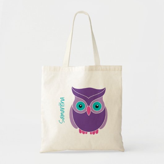 Kinder Paarse Blauwgroen klauwhuil Tote Bag (Voorkant)
