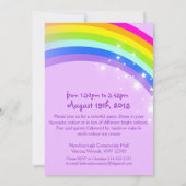 Kinder paarse regenboog - zevende verjaardag kaart (Achterkant)