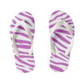 Kinder Paarse Zebra Stripe Teenslippers (Voetbed)
