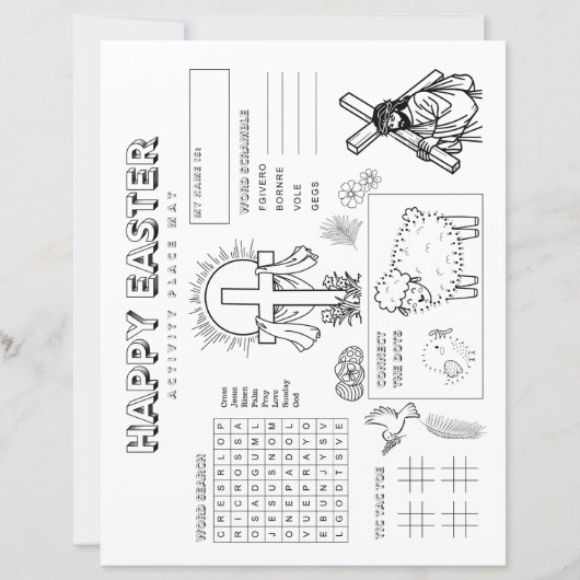 Kinder paasactiviteitsblad (Voorkant)