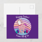 Kinder paasbunny Unicorn in Bunny Suit Bunnicorn Briefkaart (Voorkant / Achterkant)