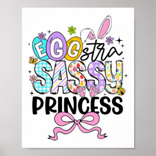 Kinder Paasdag Egg-stra Sy Princess Girl Konijn E Poster