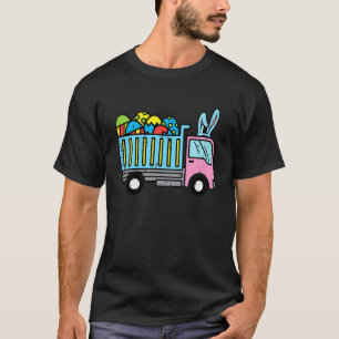 Kinder paaseieren op het Kind van vuilniswagens T-shirt
