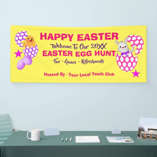 Kinder paaseierwt spandoek (Beurs)