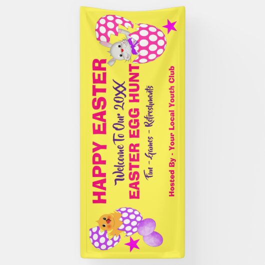 Kinder paaseierwt spandoek (Verticaal)