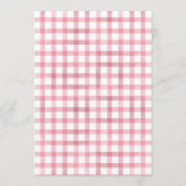 Kinder paasfeest met roze konijntje met een bril kaart (Achterkant)