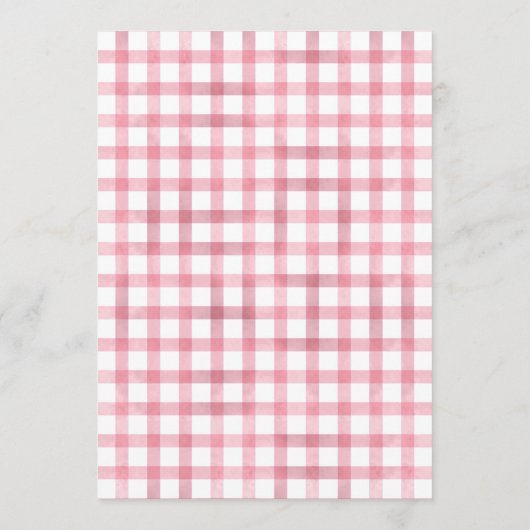 Kinder paasfeest met roze konijntje met een bril kaart (Achterkant)