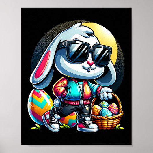 Kinder paashaas jongens poster (Voorkant)
