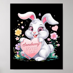 Kinder paashaas konijn pastel ontwerp lente poster