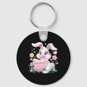 Kinder paashaas konijn pastel ontwerp lente sleutelhanger