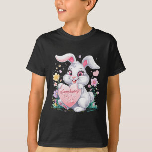 Kinder paashaas konijn pastel ontwerp lente t-shirt