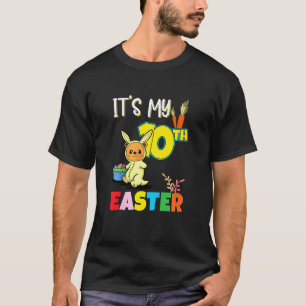 Kinder paashap 10e verjaardag van de rooster t-shirt