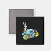 Kinder Paaskonijn Rijden Monster Truck Fun Boys G Magneet (Voorkant / Achterkant)