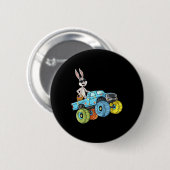 Kinder Paaskonijn Rijden Monster Truck Fun Boys G Ronde Button 5,7 Cm (Voorkant /achterkant)