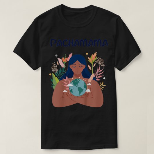 Kinder Pachamama, Moeder Natuur, Milieuactiviste,  T-shirt (Design voorkant)