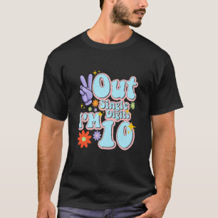 Kinder Pad uit enkele cijfers Ik ben 10-jarig meis T-shirt
