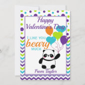 Kinder Panda Valentijnsdag Feestdagenkaart (Voorkant)