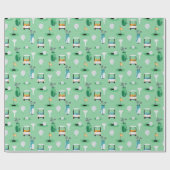 Kinder, Pap, Grampa Golfer Golfcart Golfsport Cadeaupapier (Vlak)