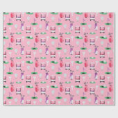 Kinder, Pap, Grampa Golfer Golfcart Golfsport Cadeaupapier (Vlak)