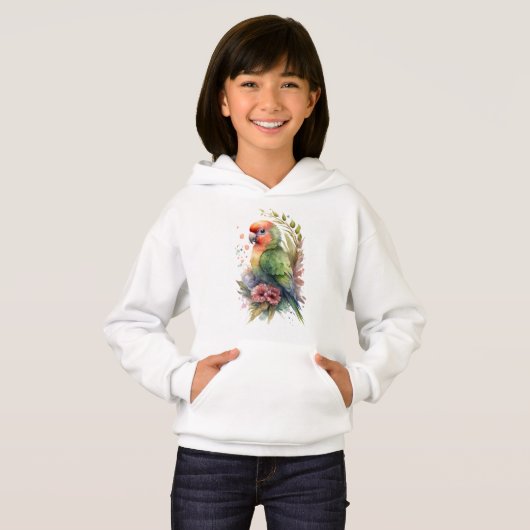 Kinder papegaai Hooded Sweatshirt (Voorkant volledig)