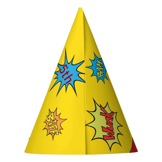 Kinder Papier Pet Superhero Verjaardag Feesthoedjes (Achterkant)