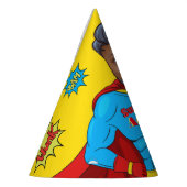 Kinder Papier Pet Superhero Verjaardag Feesthoedjes (Links)