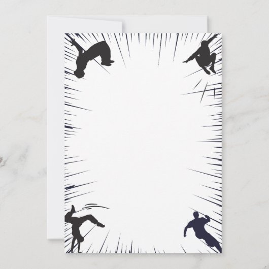 Kinder Parkour Obstacle Course Party Verjaardag Kaart (Achterkant)