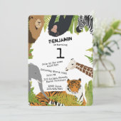 Kinder partij bij het Gepersonaliseerd Oerwoud Saf Kaart (Staand voorkant)