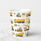Kinder partij Cute Yellow Construction Dump Truck Papieren Bekers (Links)