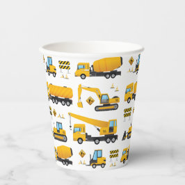 Kinder partij Cute Yellow Construction Dump Truck Papieren Bekers