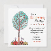 Kinder partij Halloween Kaart (Voorkant)