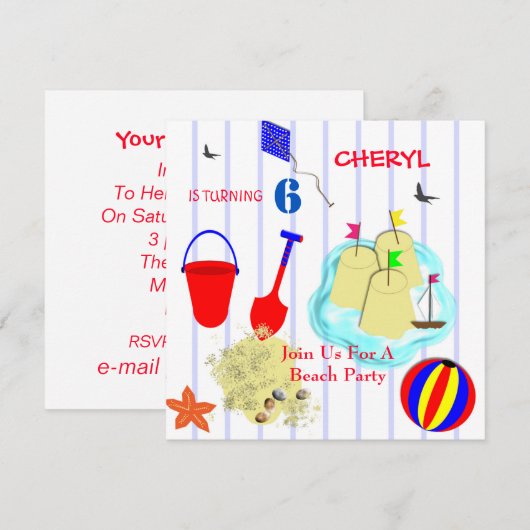 Kinder partij kaart (Voorkant / Achterkant)