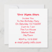 Kinder partij kaart (Achterkant)