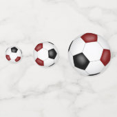 kinder partij maroon black voetballen confetti (Voorkanten)