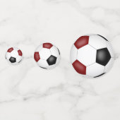 kinder partij maroon black voetballen confetti (Achterkanten)