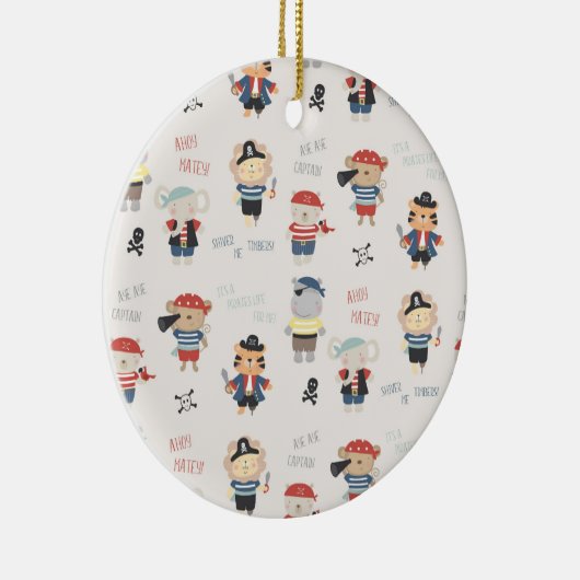 Kinder Partij Pirate Ceramic Ornament (Rechts)